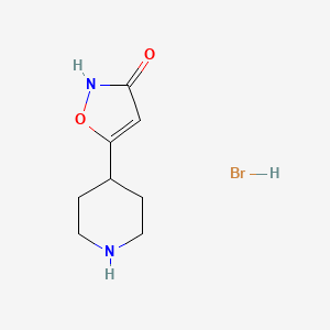 molecular formula C8H13BrN2O2 B2431914 5-Piperidin-4-yl-1,2-oxazol-3-one;hydrobromide CAS No. 1215466-71-9