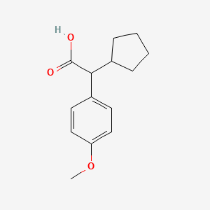 molecular formula C14H18O3 B2431921 2-Cyclopentyl-2-(4-methoxyphenyl)acetic acid CAS No. 1082379-12-1