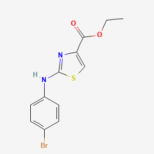 molecular formula C12H11BrN2O2S B2431934 2-(4-溴苯胺基)噻唑-4-羧酸乙酯 CAS No. 165682-91-7