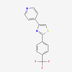 molecular formula C15H9F3N2S B2431936 4-(4-吡啶基)-2-[4-(三氟甲基)苯基]-噻唑 CAS No. 1421262-11-4