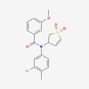 N-(3-chloro-4-methylphenyl)-N-(1,1-dioxido-2,3-dihydrothiophen-3-yl)-3-methoxybenzamide