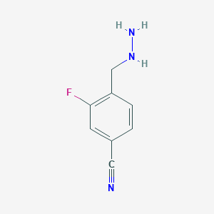 3-Fluoro-4-(hydrazinylmethyl)benzonitrile