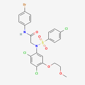 N-(4-bromophenyl)-2-{N-[2,4-dichloro-5-(2-methoxyethoxy)phenyl]4-chlorobenzenesulfonamido}acetamide