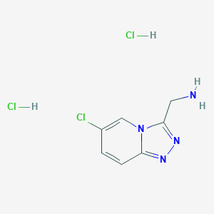{6-Chloro-[1,2,4]triazolo[4,3-a]pyridin-3-yl}methanamine dihydrochloride