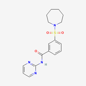 molecular formula C17H20N4O3S B2431983 3-(azepan-1-ylsulfonyl)-N-(pyrimidin-2-yl)benzamide CAS No. 890595-40-1