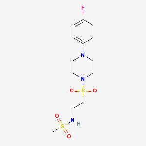molecular formula C13H20FN3O4S2 B2431987 N-(2-((4-(4-fluorophenyl)piperazin-1-yl)sulfonyl)ethyl)methanesulfonamide CAS No. 897622-15-0