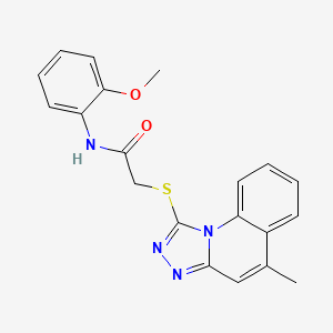 molecular formula C20H18N4O2S B2431994 N-(2-methoxyphenyl)-2-({5-methyl-[1,2,4]triazolo[4,3-a]quinolin-1-yl}sulfanyl)acetamide CAS No. 446851-52-1