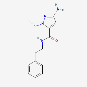 3-amino-1-ethyl-N-(2-phenylethyl)-1H-pyrazole-5-carboxamide