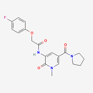 2-(4-fluorophenoxy)-N-(1-methyl-2-oxo-5-(pyrrolidine-1-carbonyl)-1,2-dihydropyridin-3-yl)acetamide