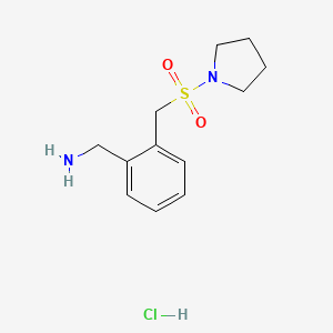 molecular formula C12H19ClN2O2S B2432008 {Chlorhydrate de [2-[(Pyrrolidine-1-sulfonyl)méthyl]phényl]méthanamine} CAS No. 1423033-57-1