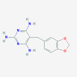 molecular formula C12H13N5O2 B243201 2,6-Diamino-5-(1,3-benzodioxol-5-ylmethyl)-4-pyrimidinylamine 