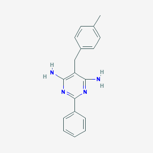 molecular formula C18H18N4 B243202 5-(4-Methylbenzyl)-2-phenyl-4,6-pyrimidinediamine 
