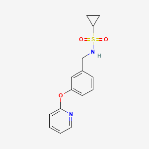 molecular formula C15H16N2O3S B2432027 N-(3-(pyridin-2-yloxy)benzyl)cyclopropanesulfonamide CAS No. 1448073-58-2