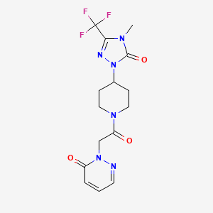 2-(2-(4-(4-methyl-5-oxo-3-(trifluoromethyl)-4,5-dihydro-1H-1,2,4-triazol-1-yl)piperidin-1-yl)-2-oxoethyl)pyridazin-3(2H)-one