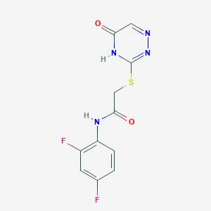 molecular formula C11H8F2N4O2S B2432032 N-(2,4-difluorophenyl)-2-((5-oxo-4,5-dihydro-1,2,4-triazin-3-yl)thio)acetamide CAS No. 872628-47-2