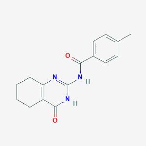 4-methyl-N-(4-oxo-3,4,5,6,7,8-hexahydro-2-quinazolinyl)benzenecarboxamide