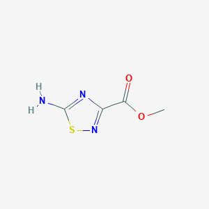 molecular formula C4H5N3O2S B2432041 Methyl 5-amino-1,2,4-thiadiazole-3-carboxylate CAS No. 75028-16-9