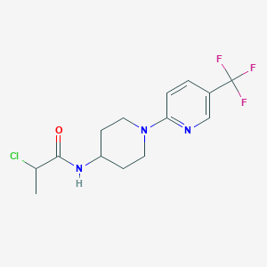 2-Chloro-N-[1-[5-(trifluoromethyl)pyridin-2-yl]piperidin-4-yl]propanamide