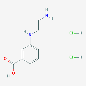 molecular formula C9H14Cl2N2O2 B2432044 3-(2-氨基乙基氨基)苯甲酸;二氢氯化物 CAS No. 2377036-19-4