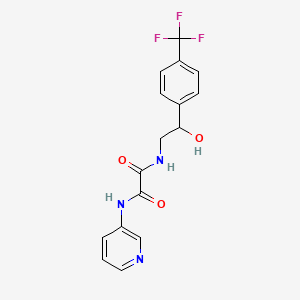 molecular formula C16H14F3N3O3 B2432050 N1-(2-羟基-2-(4-(三氟甲基)苯基)乙基)-N2-(吡啶-3-基)草酰胺 CAS No. 1351589-15-5