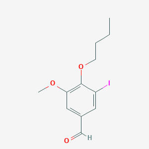 molecular formula C12H15IO3 B2432057 4-Butoxy-3-iodo-5-methoxybenzaldehyde CAS No. 834914-06-6