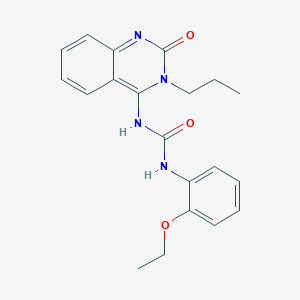 (E)-1-(2-ethoxyphenyl)-3-(2-oxo-3-propyl-2,3-dihydroquinazolin-4(1H)-ylidene)urea
