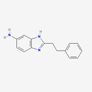 molecular formula C15H15N3 B2432059 2-苯乙基-1H-苯并咪唑-5-胺 CAS No. 313548-82-2