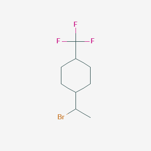 molecular formula C9H14BrF3 B2432066 1-(1-Bromoethyl)-4-(trifluoromethyl)cyclohexane CAS No. 1536230-12-2