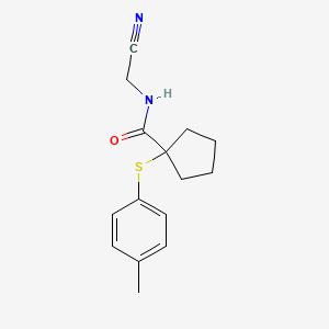 molecular formula C15H18N2OS B2432067 N-(氰基甲基)-1-(4-甲苯基)硫代环戊烷-1-甲酰胺 CAS No. 1436131-99-5