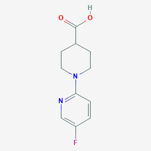 molecular formula C11H13FN2O2 B2432068 1-(5-氟吡啶-2-基)哌啶-4-羧酸 CAS No. 1256792-14-9