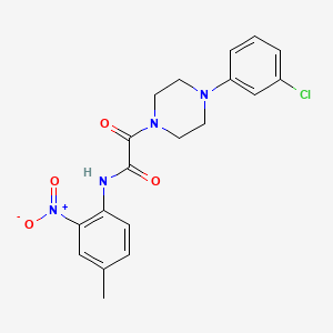 2-[4-(3-chlorophenyl)piperazin-1-yl]-N-(4-methyl-2-nitrophenyl)-2-oxoacetamide