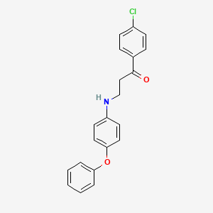 molecular formula C21H18ClNO2 B2432076 1-(4-Chlorophenyl)-3-(4-phenoxyanilino)-1-propanone CAS No. 883793-23-5