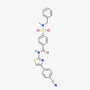 4-[benzyl(methyl)sulfamoyl]-N-[4-(4-cyanophenyl)-1,3-thiazol-2-yl]benzamide