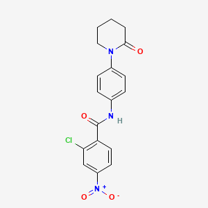 2-chloro-4-nitro-N-(4-(2-oxopiperidin-1-yl)phenyl)benzamide