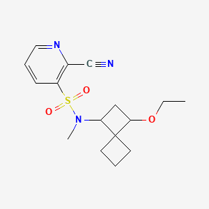 2-cyano-N-{3-ethoxyspiro[3.3]heptan-1-yl}-N-methylpyridine-3-sulfonamide