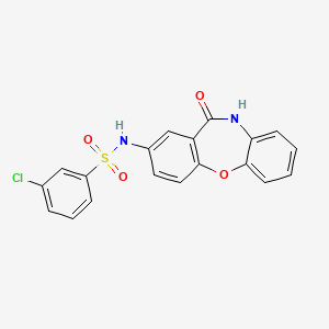 3-chloro-N-(11-oxo-10,11-dihydrodibenzo[b,f][1,4]oxazepin-2-yl)benzenesulfonamide