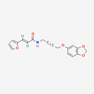 (E)-N-(4-(benzo[d][1,3]dioxol-5-yloxy)but-2-yn-1-yl)-3-(furan-2-yl)acrylamide