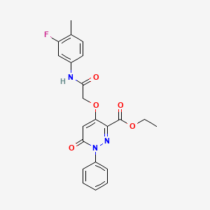 Ethyl 4-(2-((3-fluoro-4-methylphenyl)amino)-2-oxoethoxy)-6-oxo-1-phenyl-1,6-dihydropyridazine-3-carboxylate