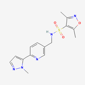 3,5-dimethyl-N-((6-(1-methyl-1H-pyrazol-5-yl)pyridin-3-yl)methyl)isoxazole-4-sulfonamide