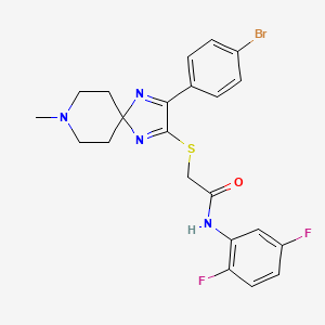 2-((3-(4-bromophenyl)-8-methyl-1,4,8-triazaspiro[4.5]deca-1,3-dien-2-yl)thio)-N-(2,5-difluorophenyl)acetamide