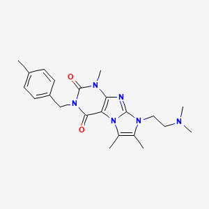 6-[2-(Dimethylamino)ethyl]-4,7,8-trimethyl-2-[(4-methylphenyl)methyl]purino[7,8-a]imidazole-1,3-dione