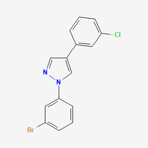 1-(3-bromophenyl)-4-(3-chlorophenyl)-1H-pyrazole