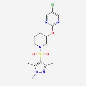 5-chloro-2-((1-((1,3,5-trimethyl-1H-pyrazol-4-yl)sulfonyl)piperidin-3-yl)oxy)pyrimidine