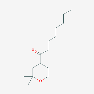 molecular formula C15H28O2 B2432124 1-(2,2-dimethyltetrahydro-2H-pyran-4-yl)octan-1-one CAS No. 310407-92-2