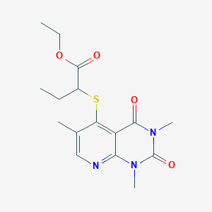 Ethyl 2-((1,3,6-trimethyl-2,4-dioxo-1,2,3,4-tetrahydropyrido[2,3-d]pyrimidin-5-yl)thio)butanoate