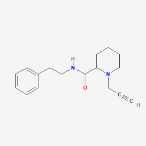 molecular formula C17H22N2O B2432134 N-(2-phenylethyl)-1-(prop-2-yn-1-yl)piperidine-2-carboxamide CAS No. 1214030-23-5
