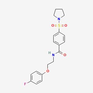 N-(2-(4-fluorophenoxy)ethyl)-4-(pyrrolidin-1-ylsulfonyl)benzamide