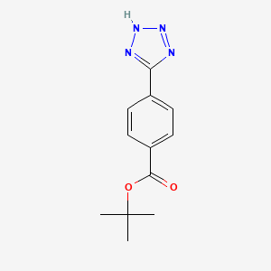 molecular formula C12H14N4O2 B2432140 4-(1H-1,2,3,4-四唑-5-基)苯甲酸叔丁酯 CAS No. 1499080-00-0