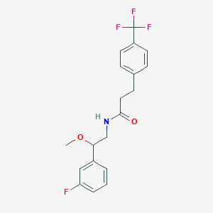N-(2-(3-fluorophenyl)-2-methoxyethyl)-3-(4-(trifluoromethyl)phenyl)propanamide