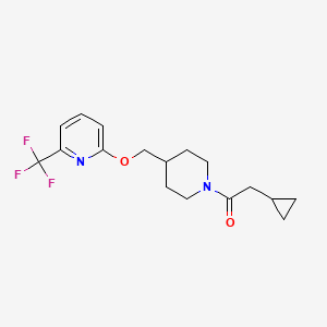 2-Cyclopropyl-1-[4-[[6-(trifluoromethyl)pyridin-2-yl]oxymethyl]piperidin-1-yl]ethanone